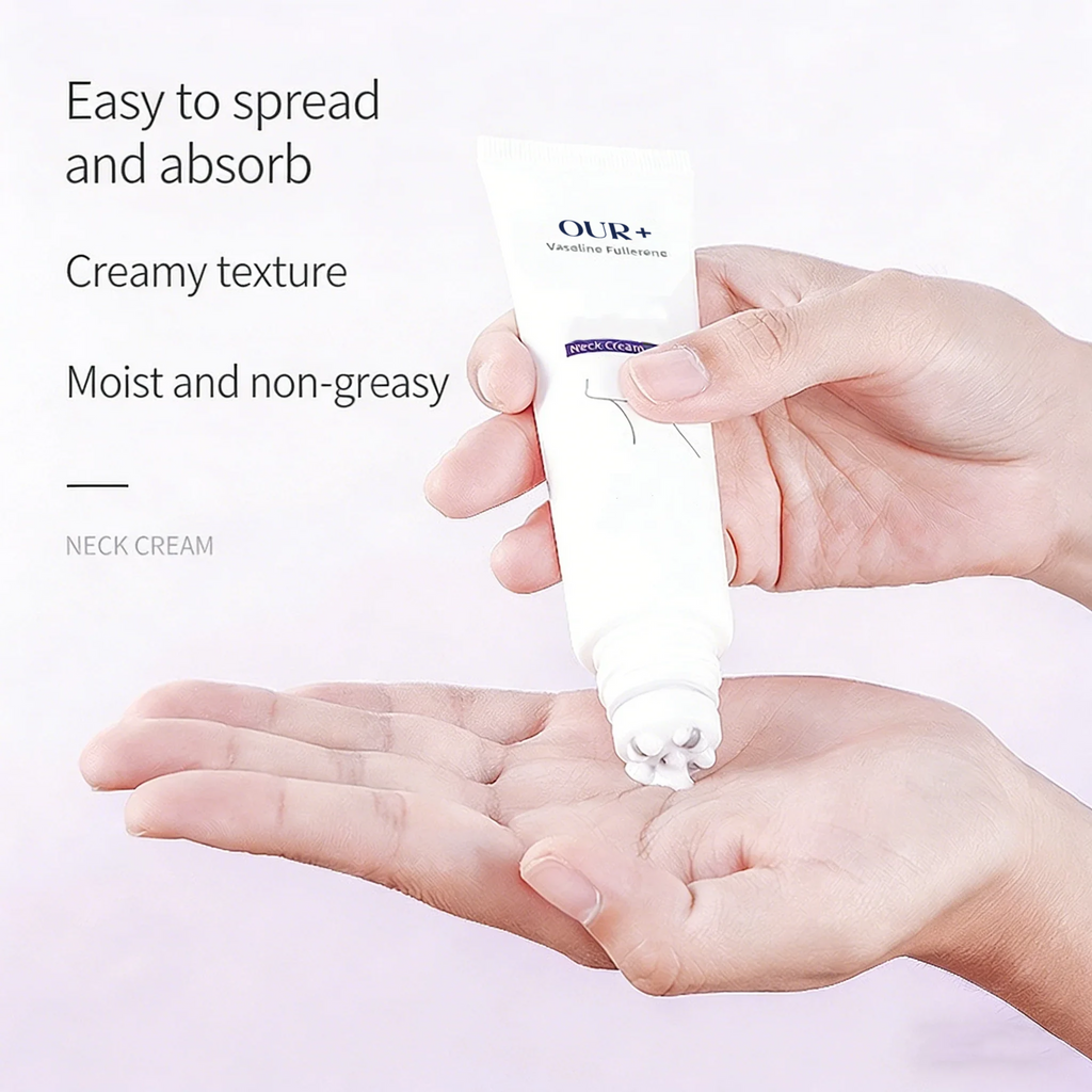 Roller Massage Neck Cream 🧴 Collagen & Hyaluronic Acid | Firms Neck, Reduces Wrinkles & Double Chin