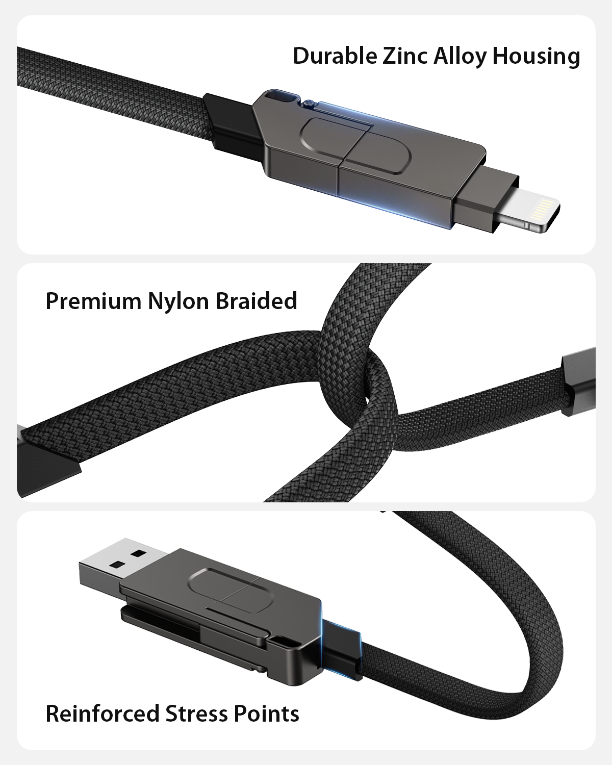 Unicharge I 6-in-1 Keyring Cable 100w