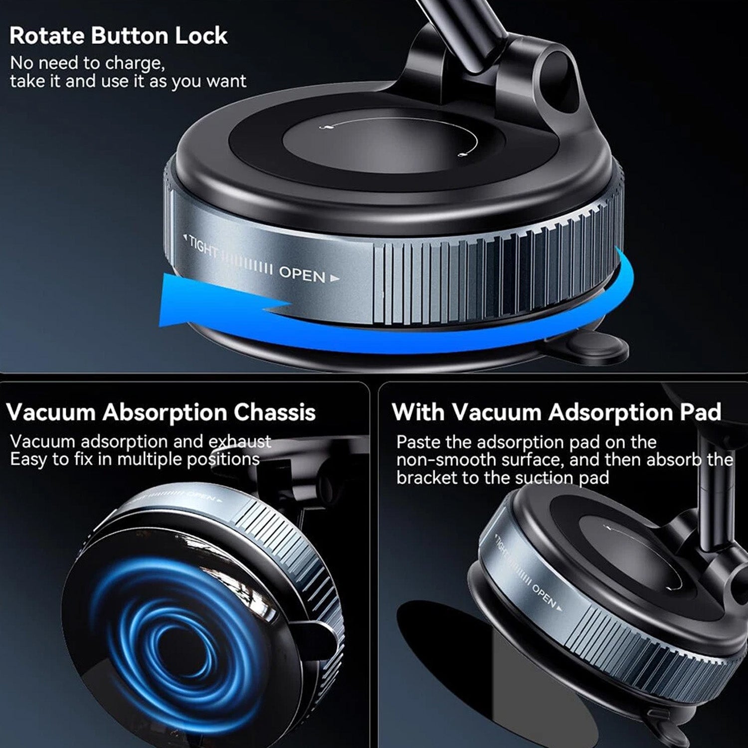 MagLock | 15W Magnetic Wireless Car Charger