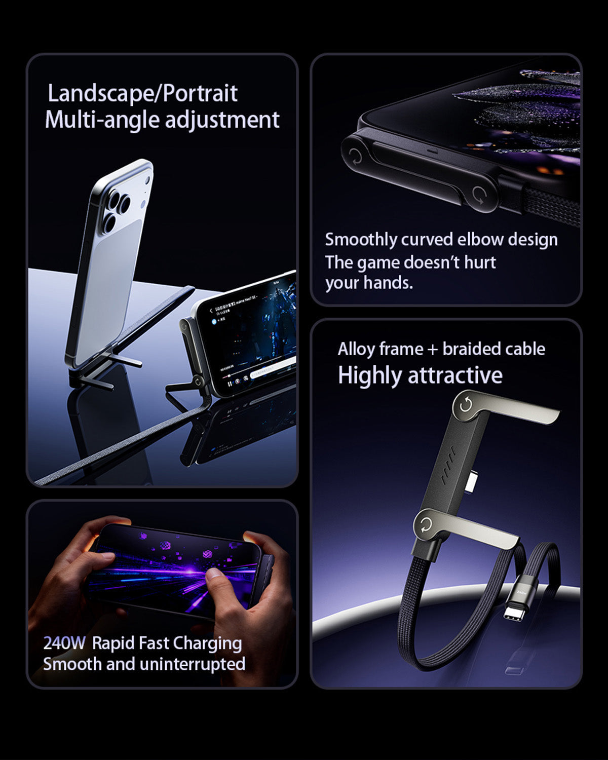 KickCable | 2-in-1 Stand Charging Cable