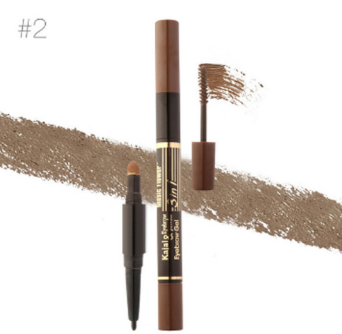 Music Flower Brand Eye brow Makeup Set Eyeliner+Eyebrow Powder+Eyebrow Brush Long-lasting Waterproof Quick Dry Comestic Tools