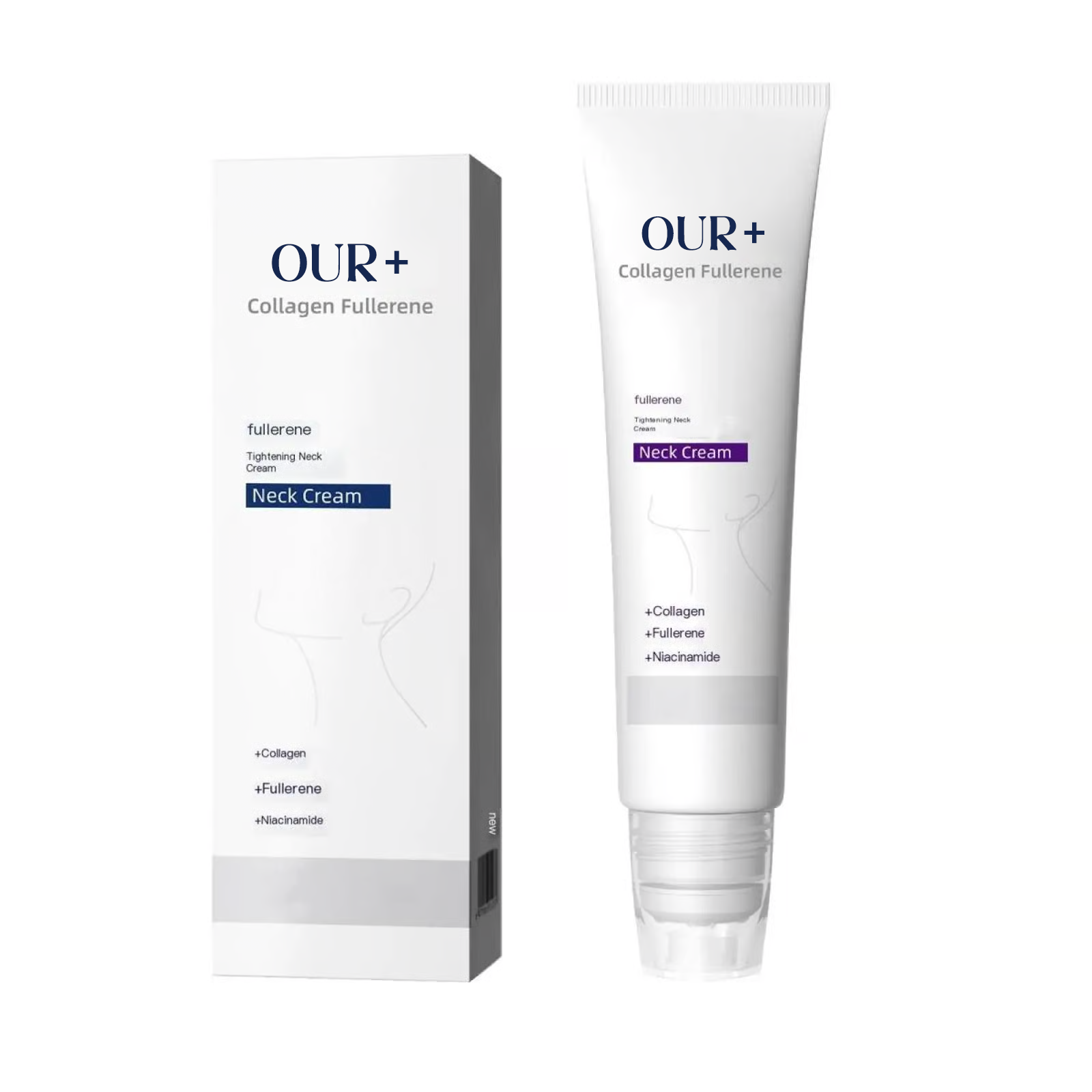 Roller Massage Neck Cream 🧴 Collagen & Hyaluronic Acid | Firms Neck, Reduces Wrinkles & Double Chin